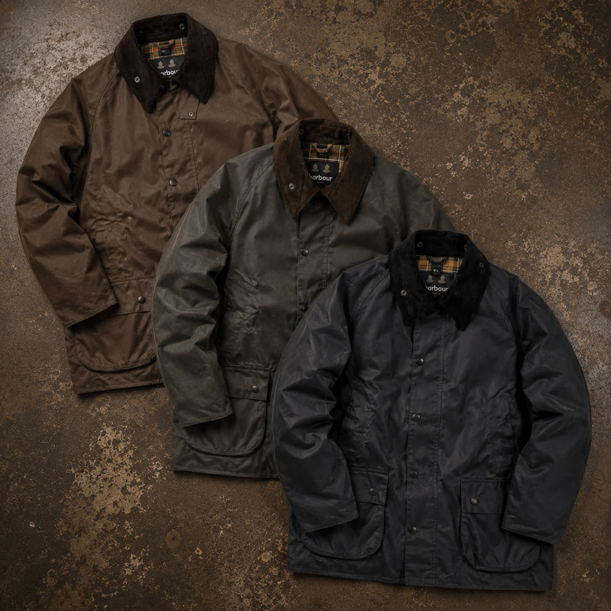 5x BARBOUR WAX JACKETS B/C