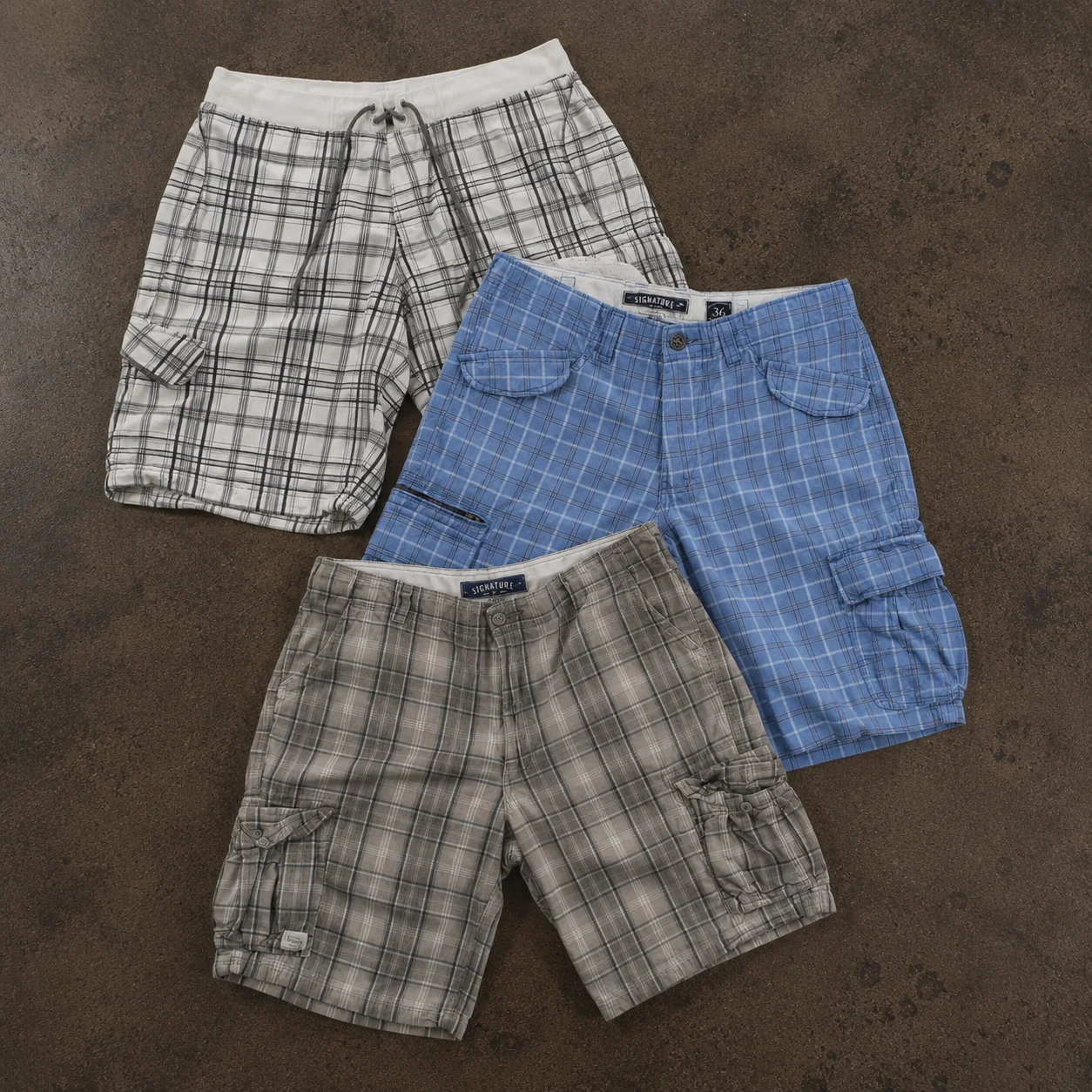 25x VINTAGE PLAID SHORTS