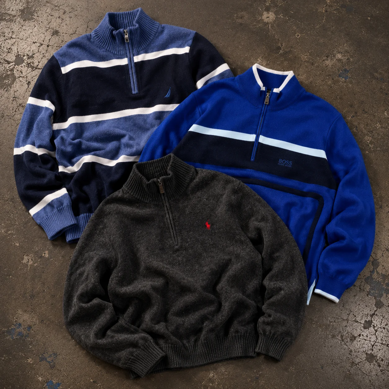 10x BRANDED 1/4 ZIP KNITWEAR
