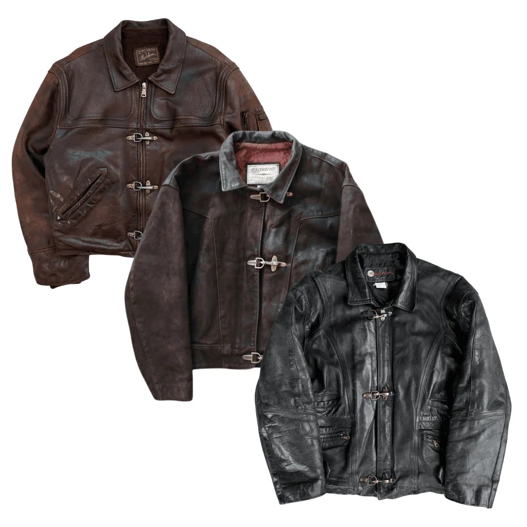 5x LEATHER FIREMAN JACKETS - Image 2