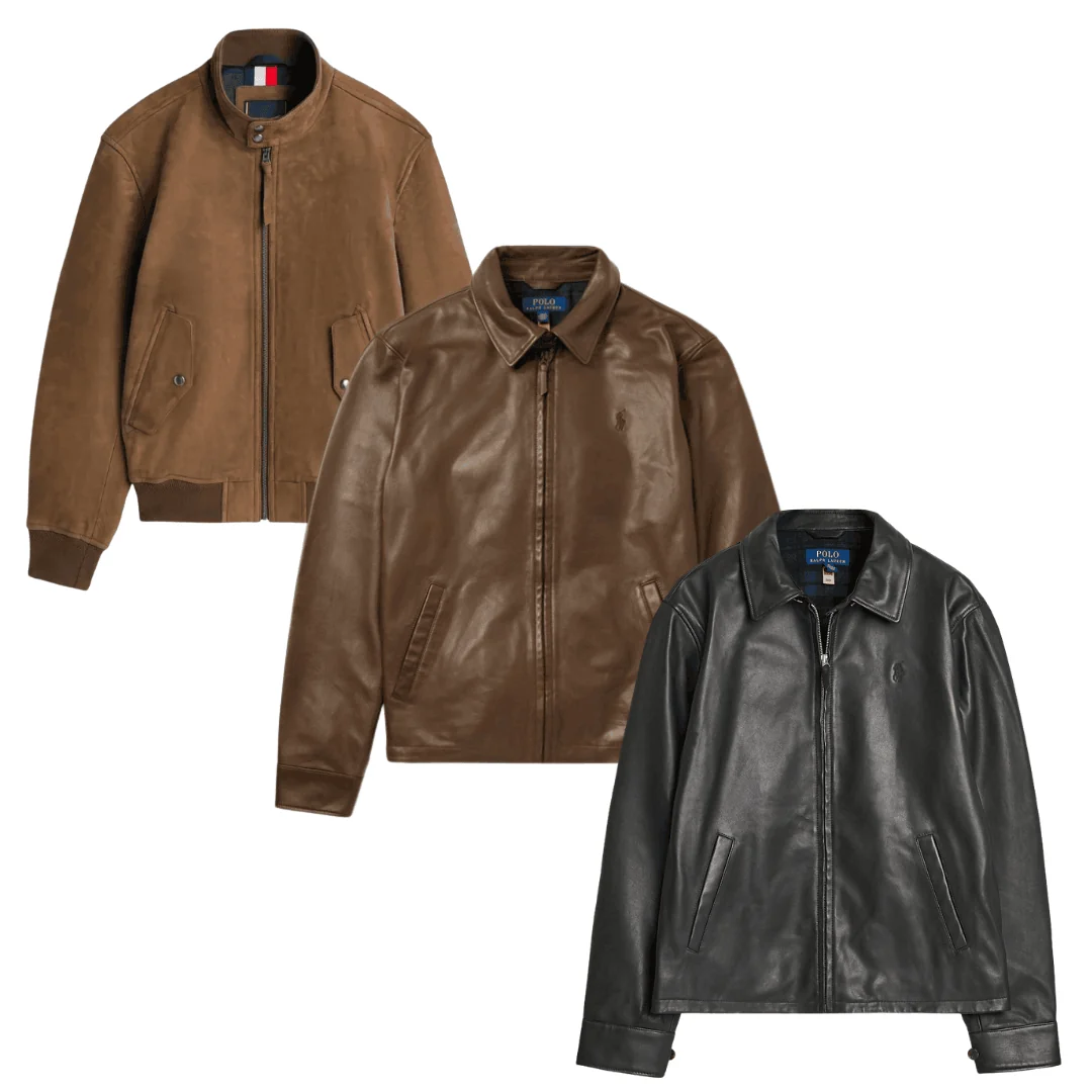 5x RALPH LAUREN TOMMY HILFIGER LEATHER JACKETS - Image 2