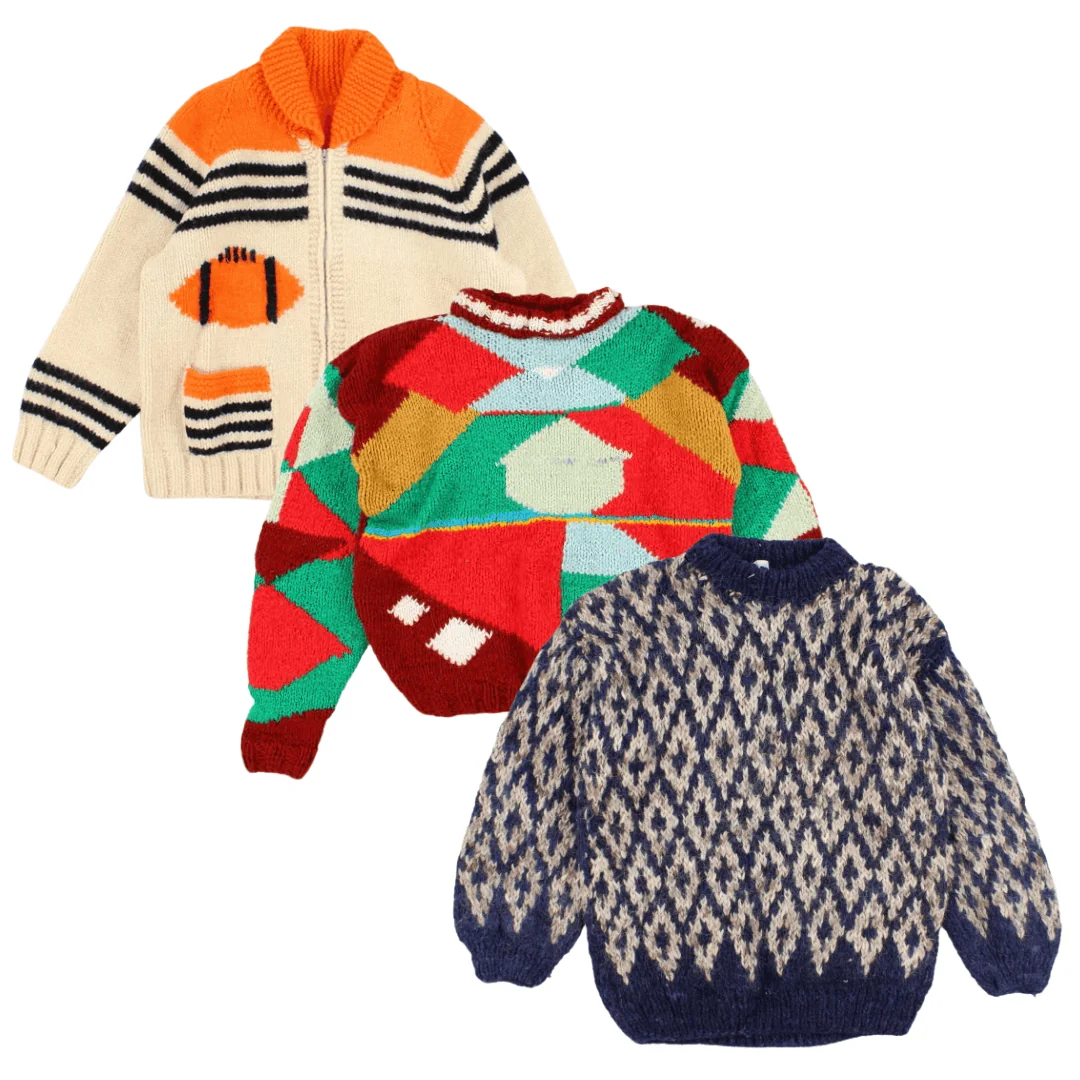 10x VINTAGE HAND KNIT SWEATERS - Image 2